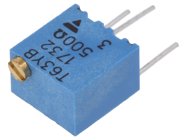 Potentiometer: montage-; meerslagen; 500Ω; 250mW; ±10%; lineair Potentiometer: montage-; meerslagen; 500Ω; 250mW; ±10%; lineair